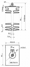 О231-80 охладитель, 45х80х80, М8, 30Вт