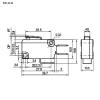 KW3-02-05 микропереключатель короткая планка. чертеж
